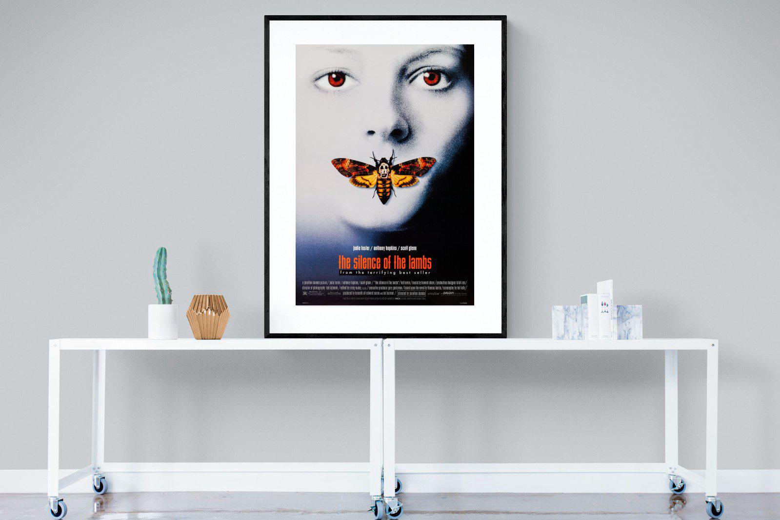 Silence of the Lambs-Wall_Art-90 x 120cm-Framed Print-Black-Pixalot