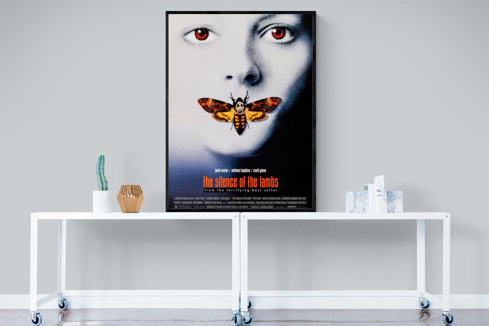 Silence of the Lambs-Wall_Art-90 x 120cm-Mounted Canvas-Black-Pixalot