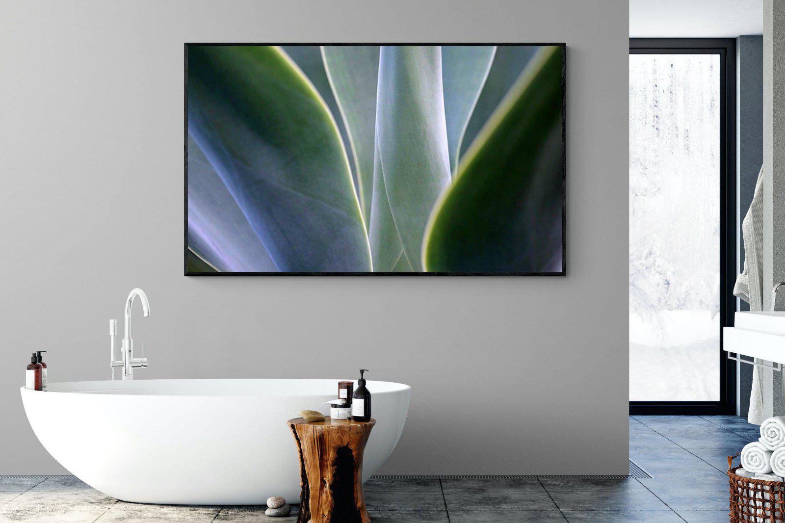 Silky Leaves-Wall_Art-180 x 110cm-Mounted Canvas-Black-Pixalot