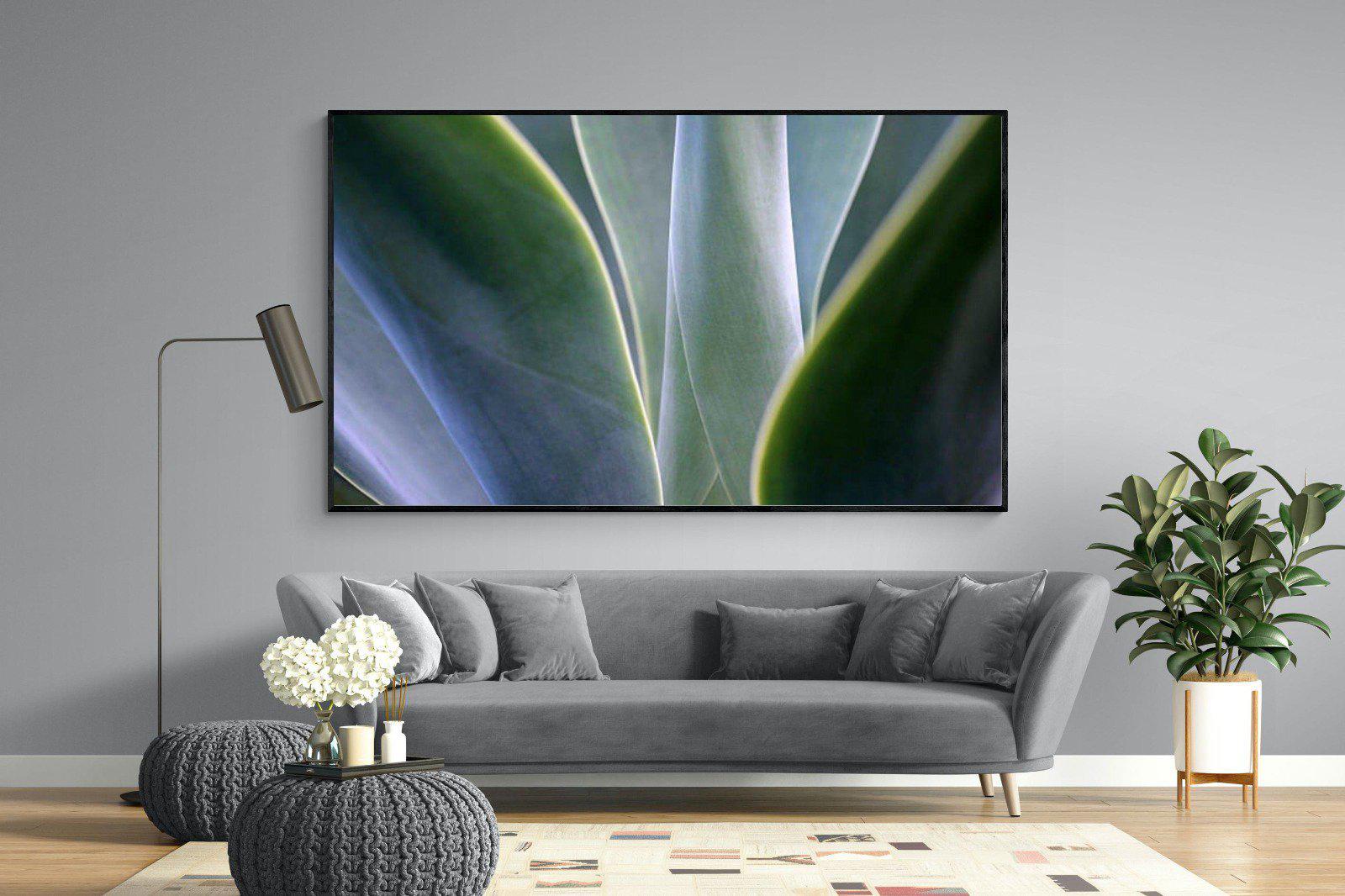 Silky Leaves-Wall_Art-220 x 130cm-Mounted Canvas-Black-Pixalot