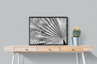 Silver Palm-Wall_Art-80 x 60cm-Mounted Canvas-Black-Pixalot
