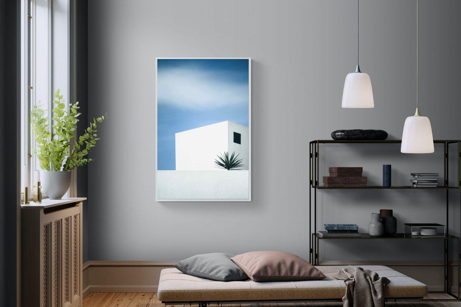 Simple Lines-Wall_Art-100 x 150cm-Mounted Canvas-White-Pixalot