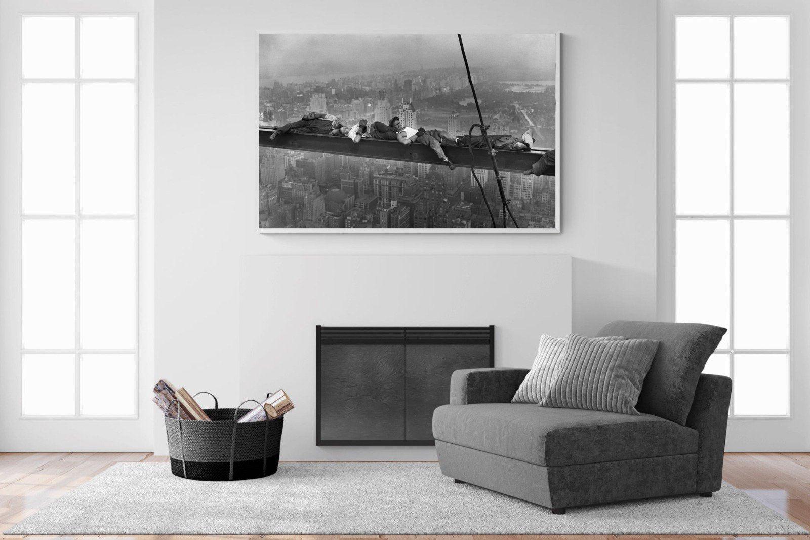 Sleeping Above Manhattan-Wall_Art-150 x 100cm-Mounted Canvas-White-Pixalot