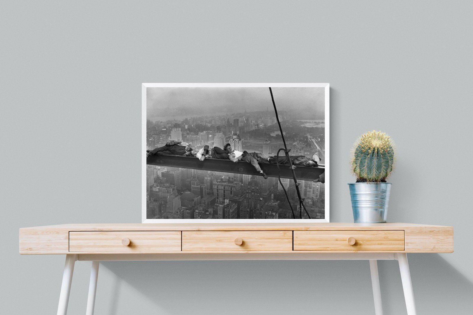 Sleeping Above Manhattan-Wall_Art-80 x 60cm-Mounted Canvas-White-Pixalot