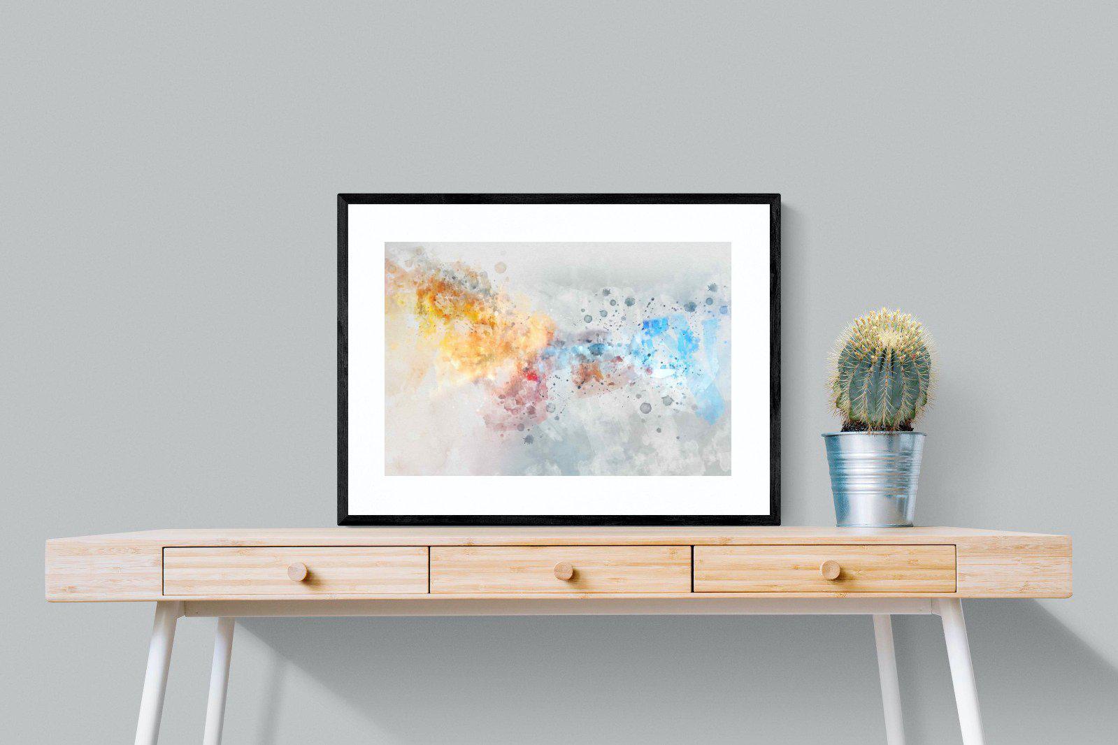 Splatter-Wall_Art-80 x 60cm-Framed Print-Black-Pixalot