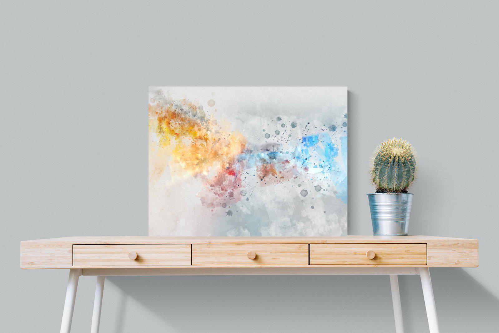 Splatter-Wall_Art-80 x 60cm-Mounted Canvas-No Frame-Pixalot