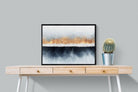 Split Horizon-Wall_Art-80 x 60cm-Mounted Canvas-Black-Pixalot