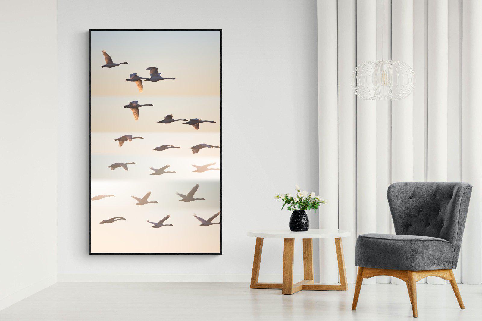 Squadron-Wall_Art-130 x 220cm-Mounted Canvas-Black-Pixalot