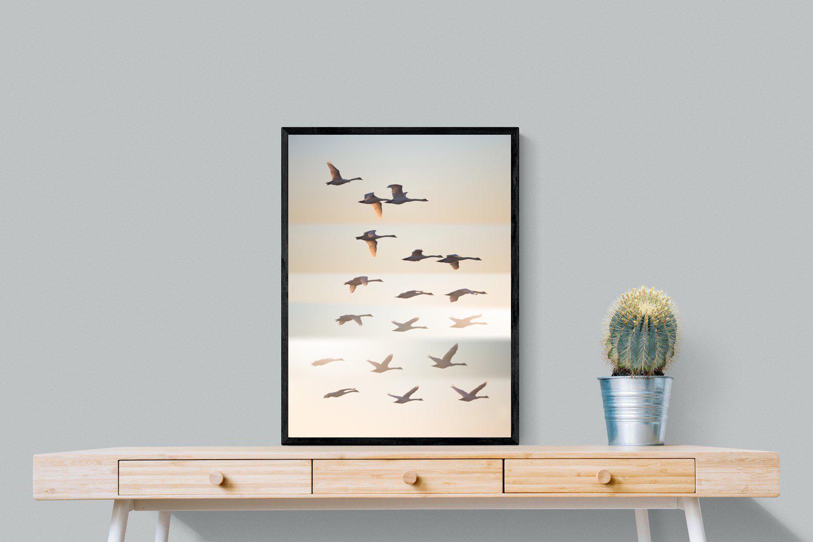 Squadron-Wall_Art-60 x 80cm-Mounted Canvas-Black-Pixalot