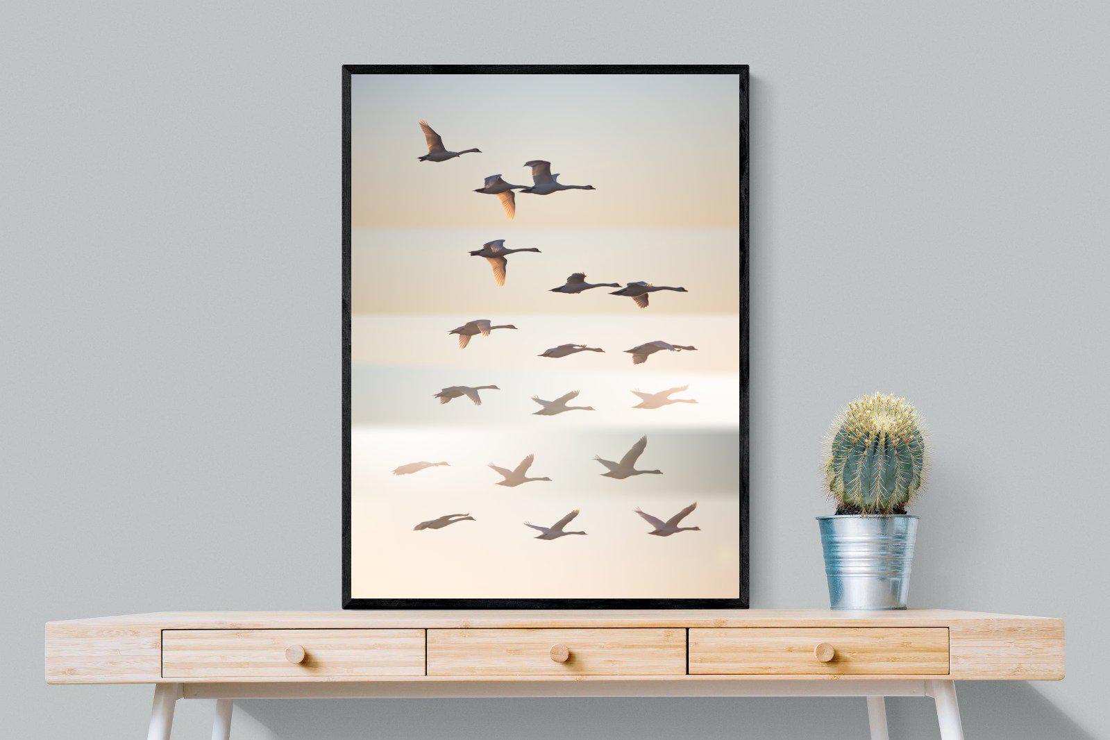 Squadron-Wall_Art-75 x 100cm-Mounted Canvas-Black-Pixalot