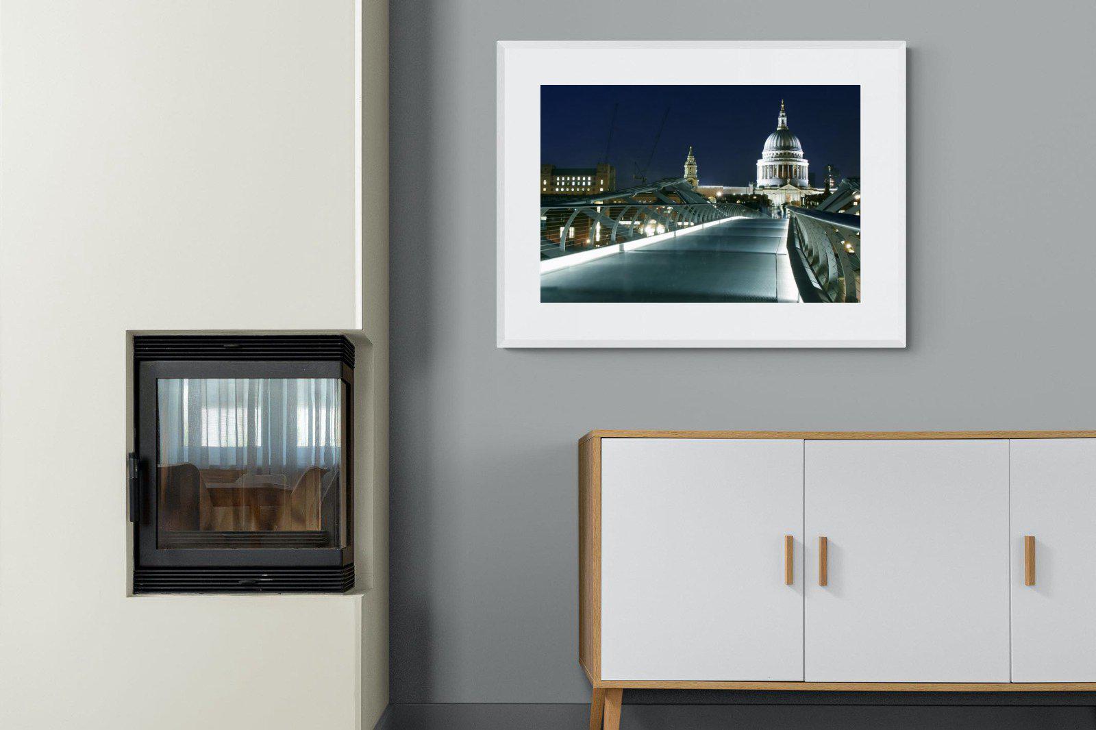 St Paul's-Wall_Art-100 x 75cm-Framed Print-White-Pixalot