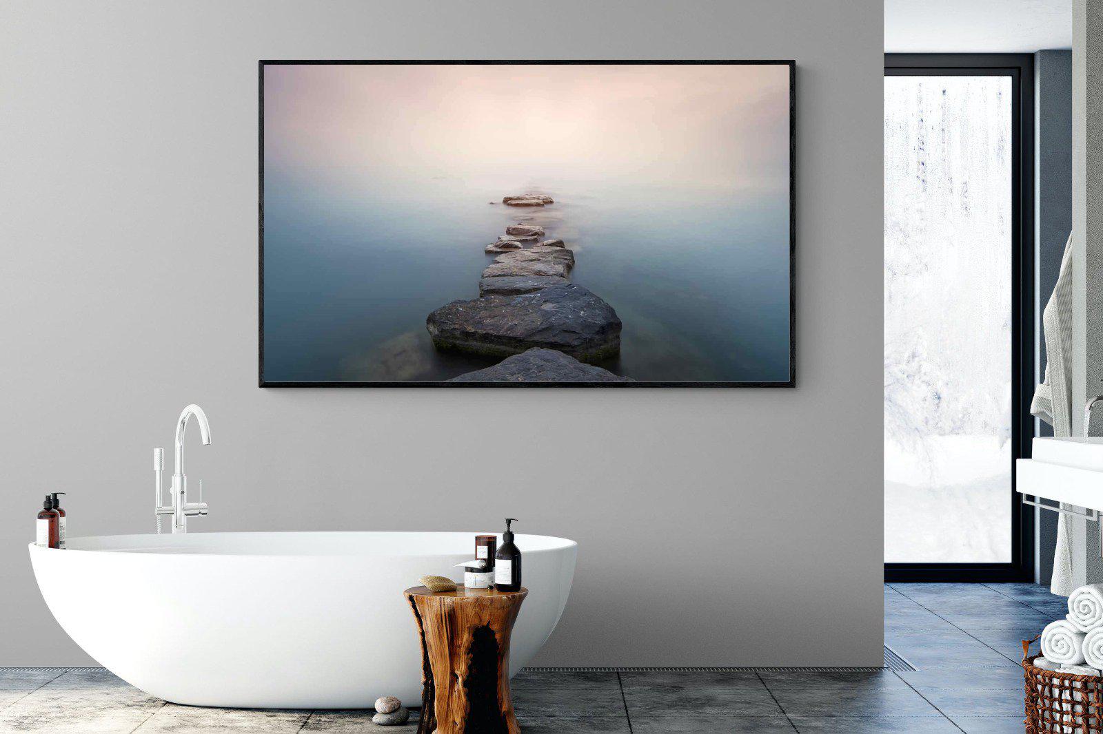 Stepping Stones-Wall_Art-180 x 110cm-Mounted Canvas-Black-Pixalot