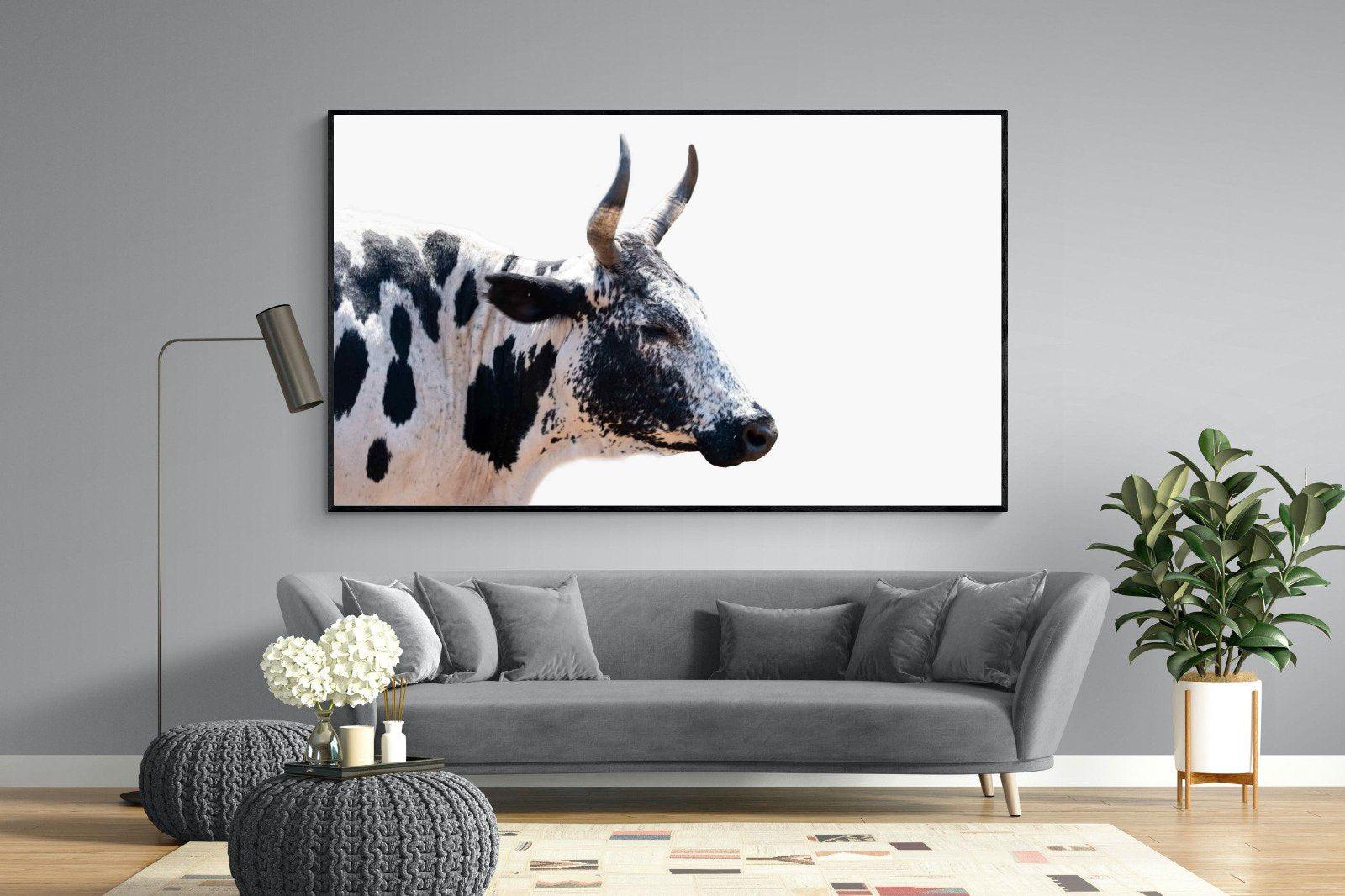 Strong Nguni-Wall_Art-220 x 130cm-Mounted Canvas-Black-Pixalot