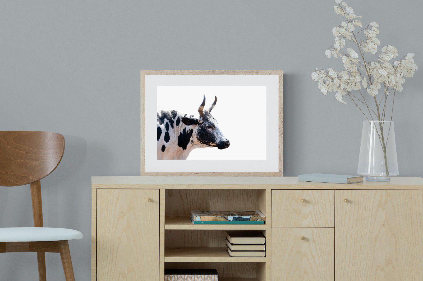 Strong Nguni-Wall_Art-60 x 45cm-Framed Print-Wood-Pixalot