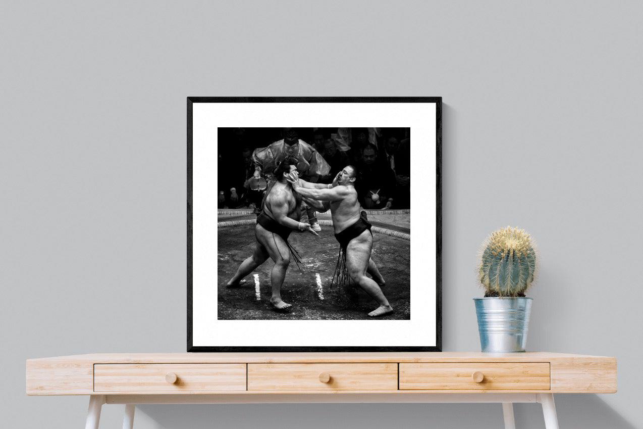 Sumo-Wall_Art-80 x 80cm-Framed Print-Black-Pixalot