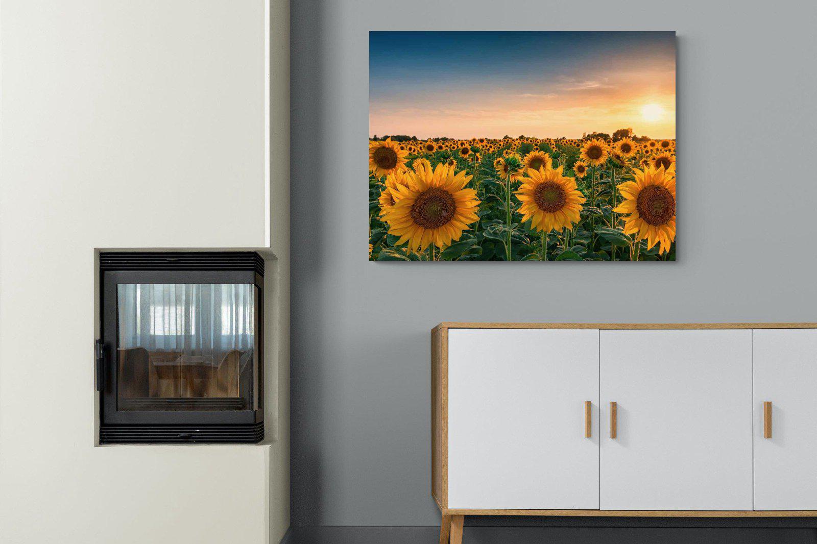 Sunflowers-Wall_Art-100 x 75cm-Mounted Canvas-No Frame-Pixalot