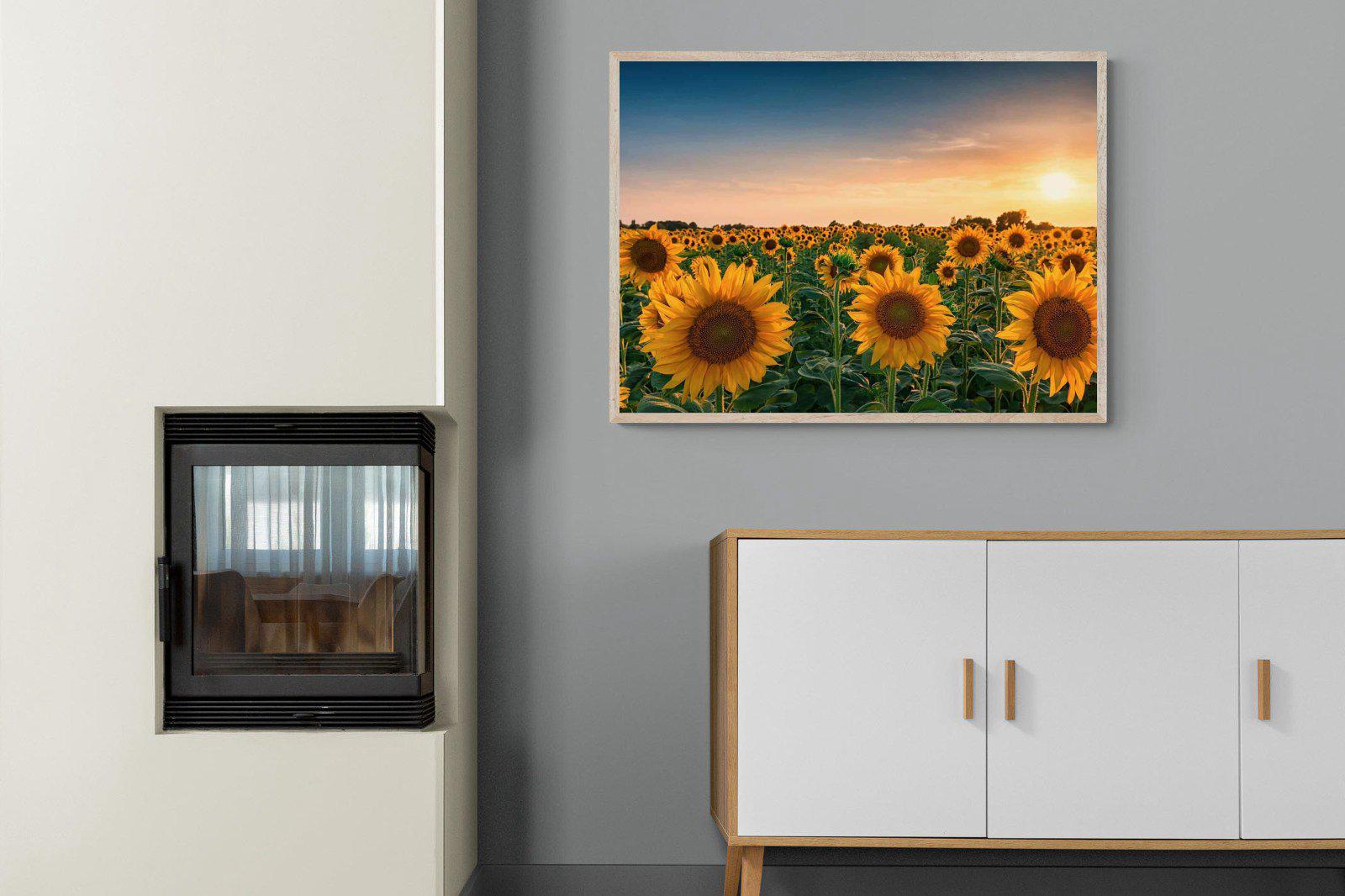 Sunflowers-Wall_Art-100 x 75cm-Mounted Canvas-Wood-Pixalot