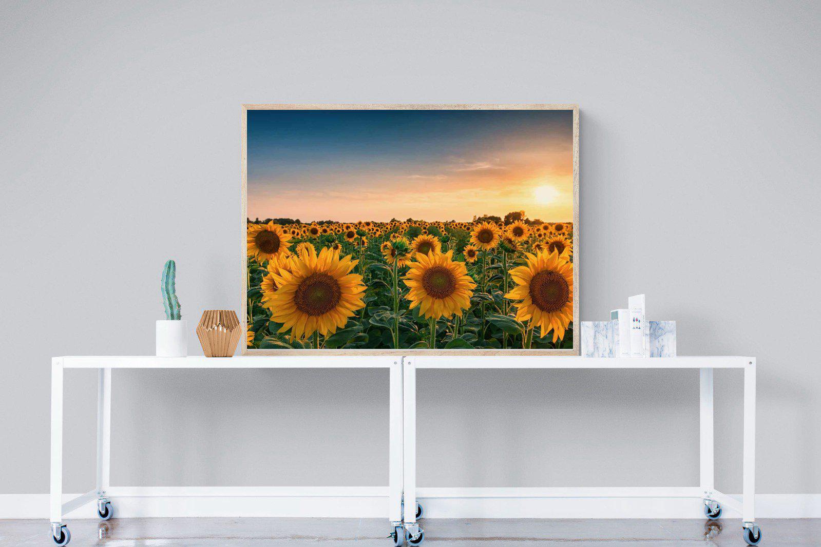 Sunflowers-Wall_Art-120 x 90cm-Mounted Canvas-Wood-Pixalot