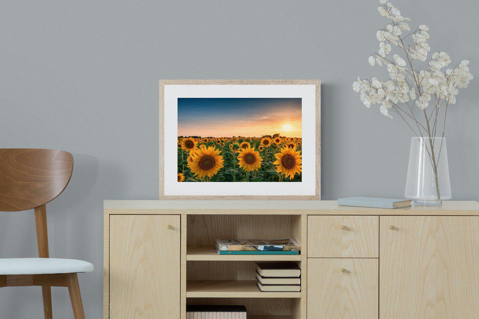 Sunflowers-Wall_Art-60 x 45cm-Framed Print-Wood-Pixalot