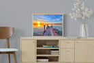 Sunrise Jetty-Wall_Art-60 x 45cm-Mounted Canvas-Wood-Pixalot