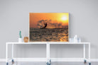 Sunset Kitesurf-Wall_Art-120 x 90cm-Mounted Canvas-Wood-Pixalot