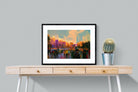 Sunset in The Park-Wall_Art-80 x 60cm-Framed Print-Black-Pixalot