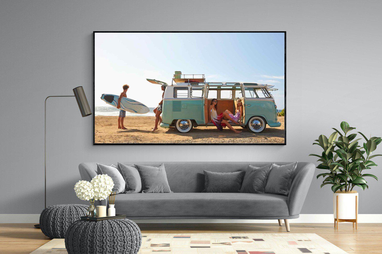 Surf Crew-Wall_Art-220 x 130cm-Mounted Canvas-Black-Pixalot