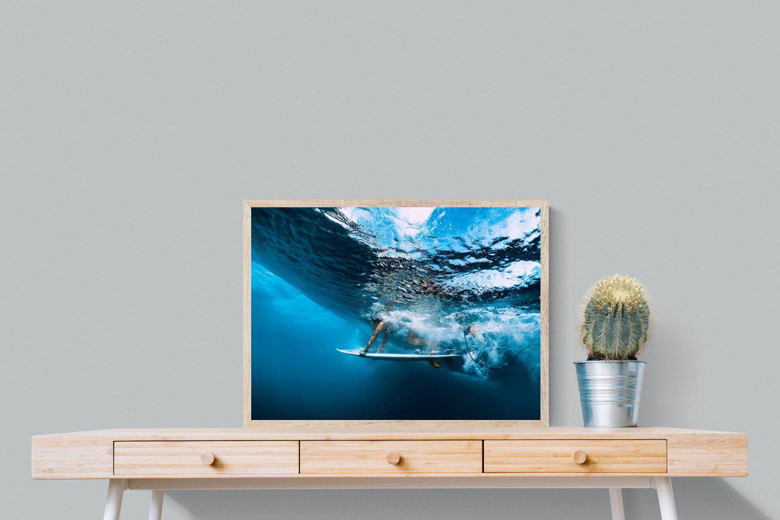 Surf Plunge-Wall_Art-80 x 60cm-Mounted Canvas-Wood-Pixalot