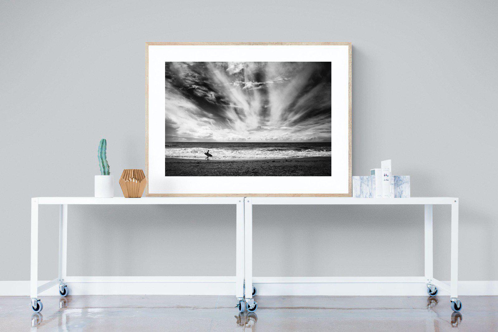 Surfer-Wall_Art-120 x 90cm-Framed Print-Wood-Pixalot