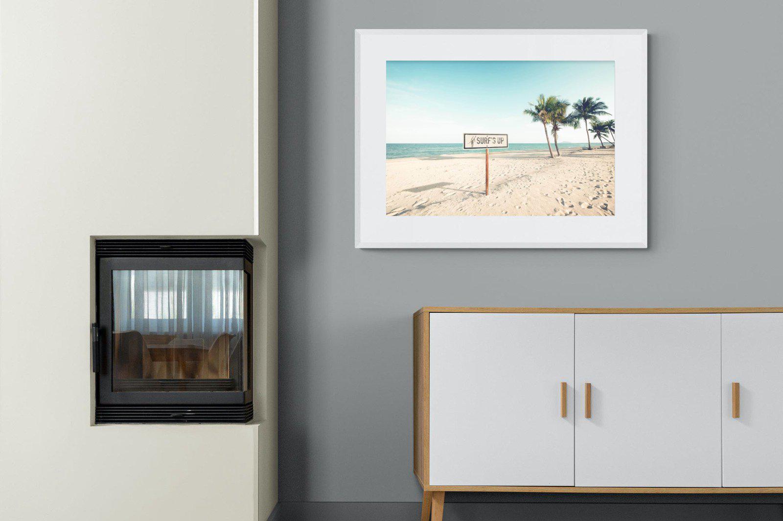Surf's Up-Wall_Art-100 x 75cm-Framed Print-White-Pixalot