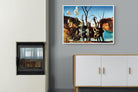 Swans Reflecting Elephants-Wall_Art-100 x 75cm-Mounted Canvas-White-Pixalot
