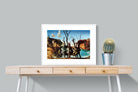 Swans Reflecting Elephants-Wall_Art-80 x 60cm-Framed Print-White-Pixalot