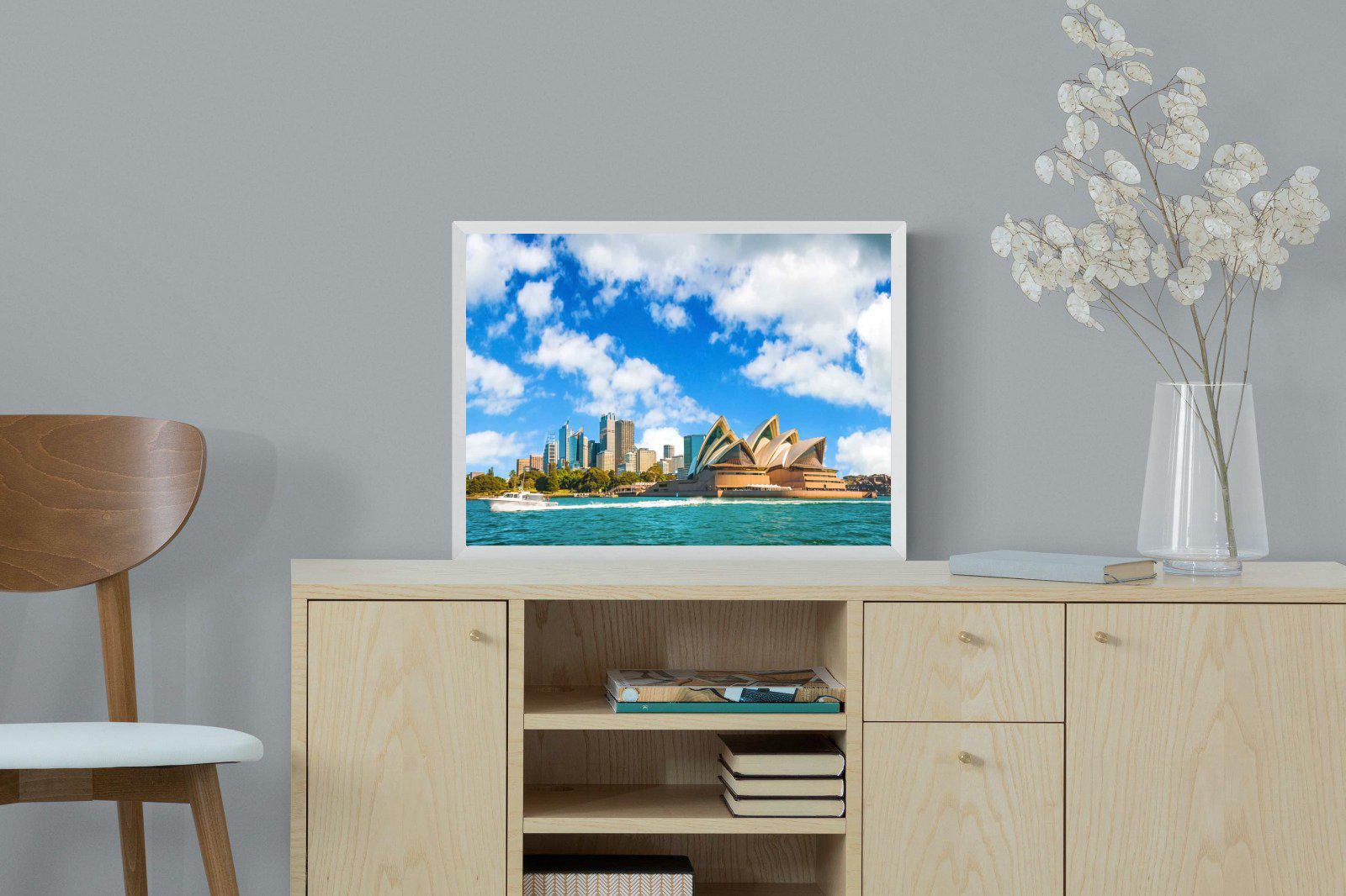 Sydney Opera House-Wall_Art-60 x 45cm-Mounted Canvas-White-Pixalot