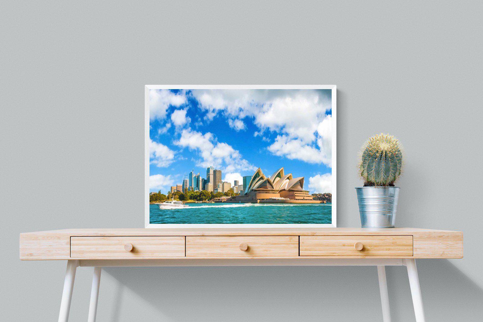 Sydney Opera House-Wall_Art-80 x 60cm-Mounted Canvas-White-Pixalot