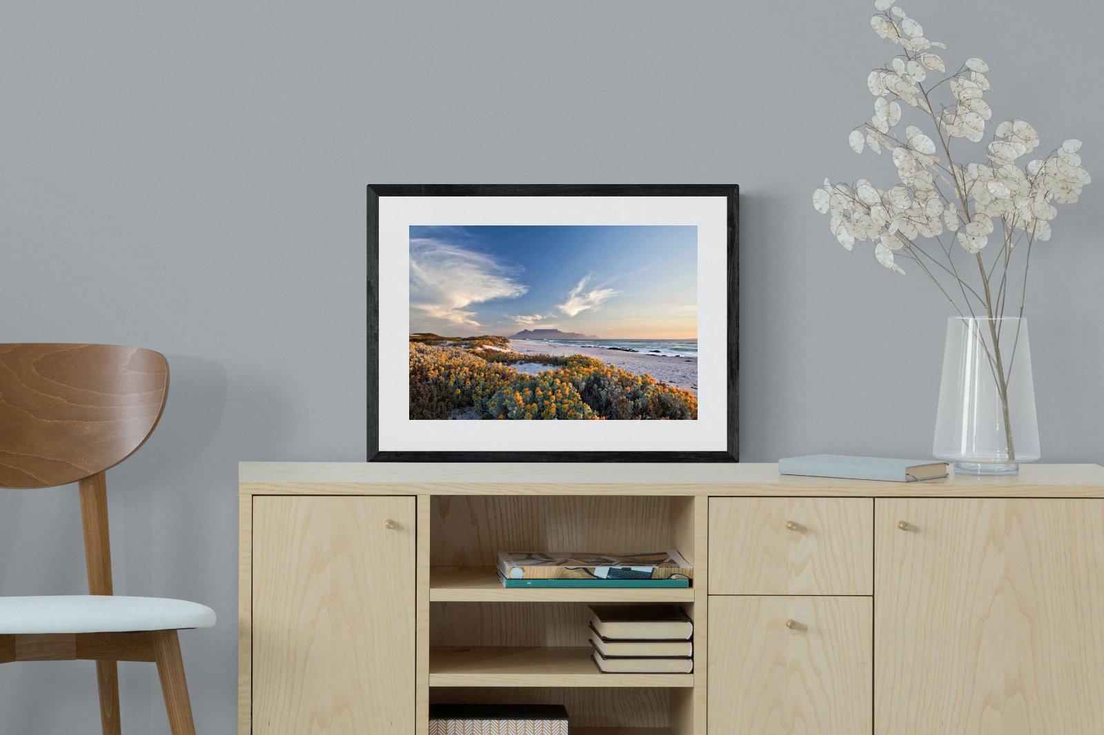 Table Mountain-Wall_Art-60 x 45cm-Framed Print-Black-Pixalot