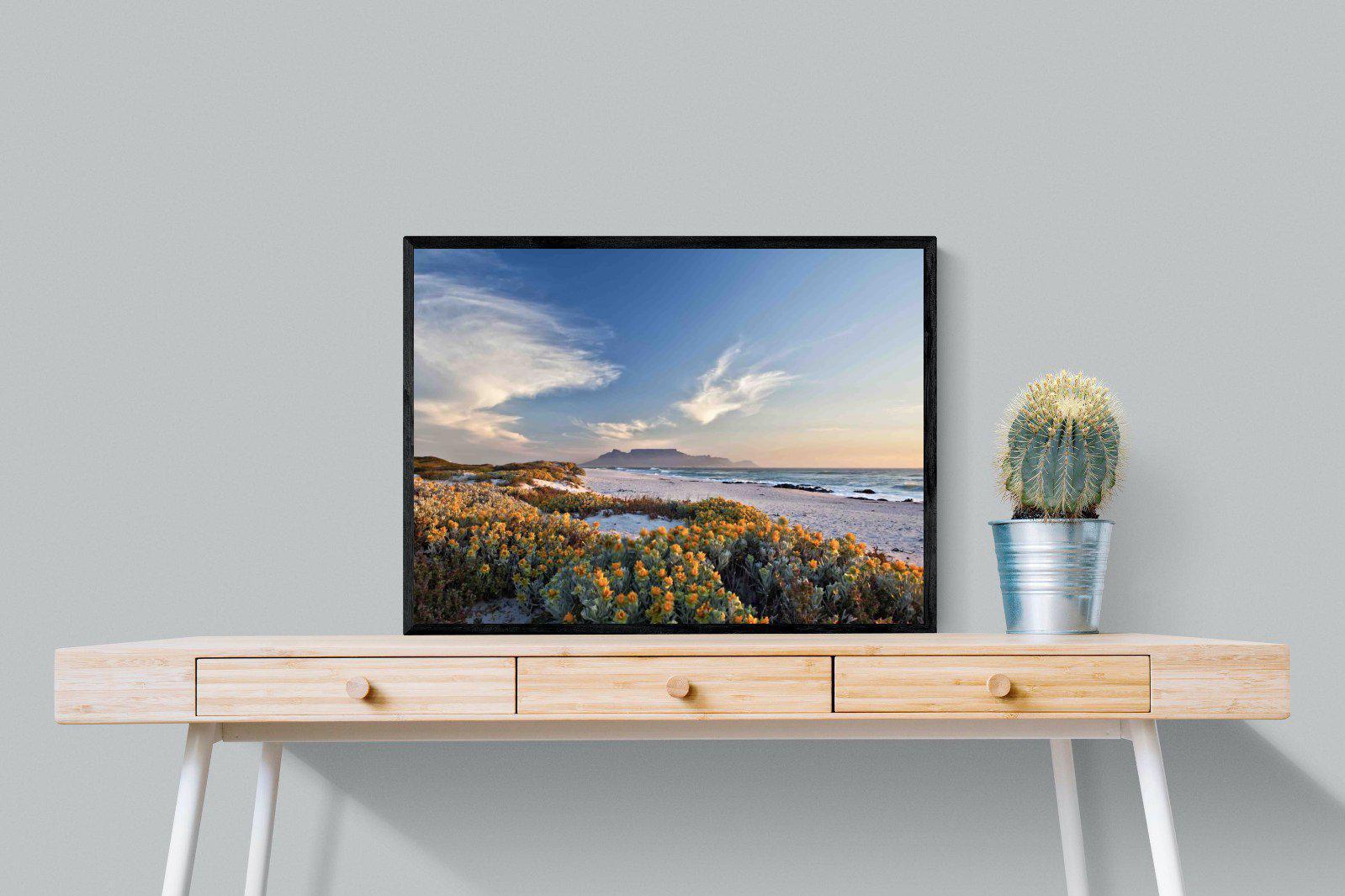 Table Mountain-Wall_Art-80 x 60cm-Mounted Canvas-Black-Pixalot