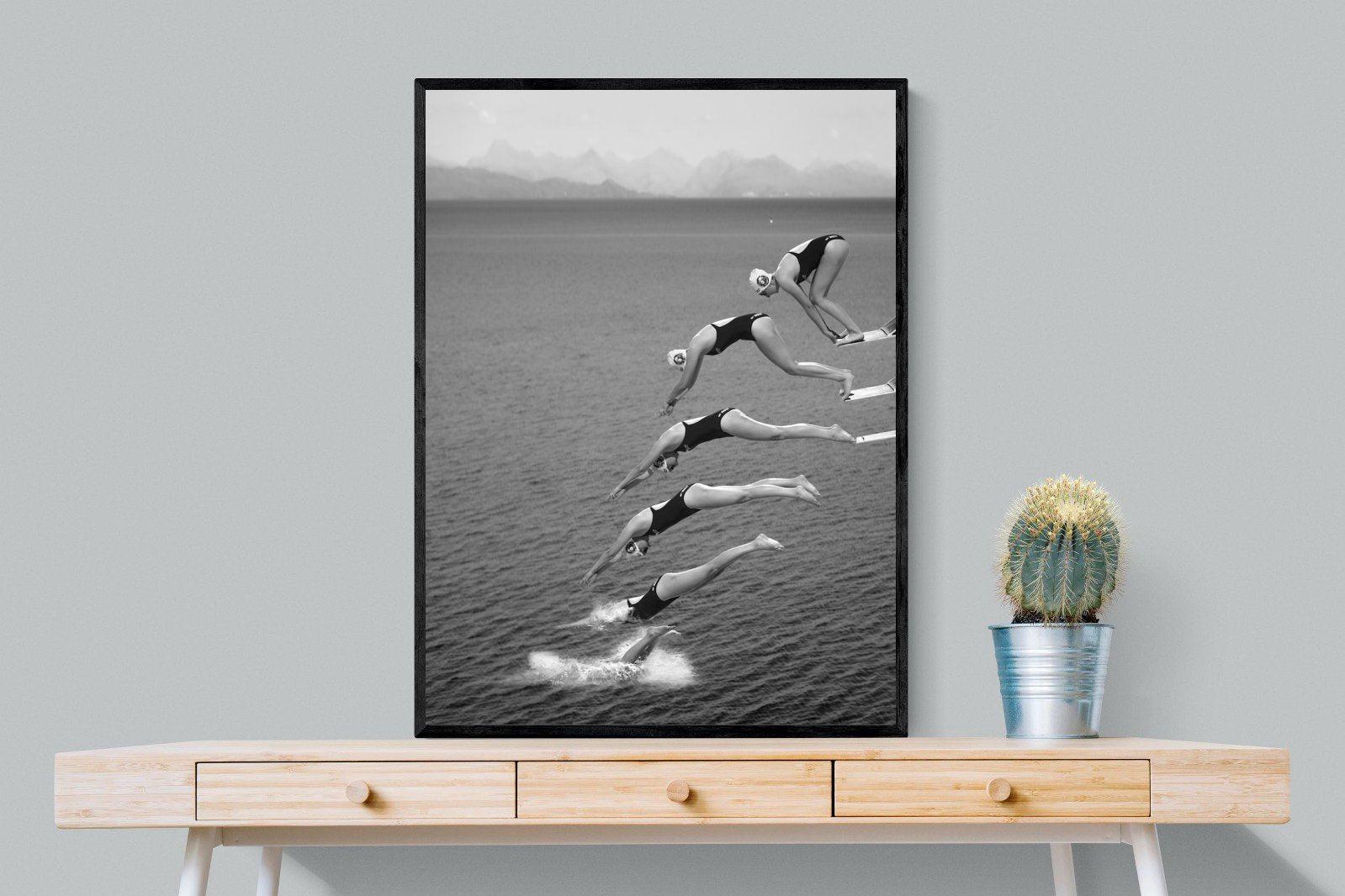 Take a Dive-Wall_Art-75 x 100cm-Mounted Canvas-Black-Pixalot