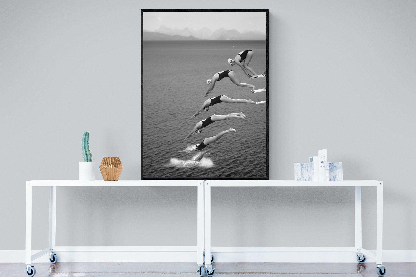 Take a Dive-Wall_Art-90 x 120cm-Mounted Canvas-Black-Pixalot