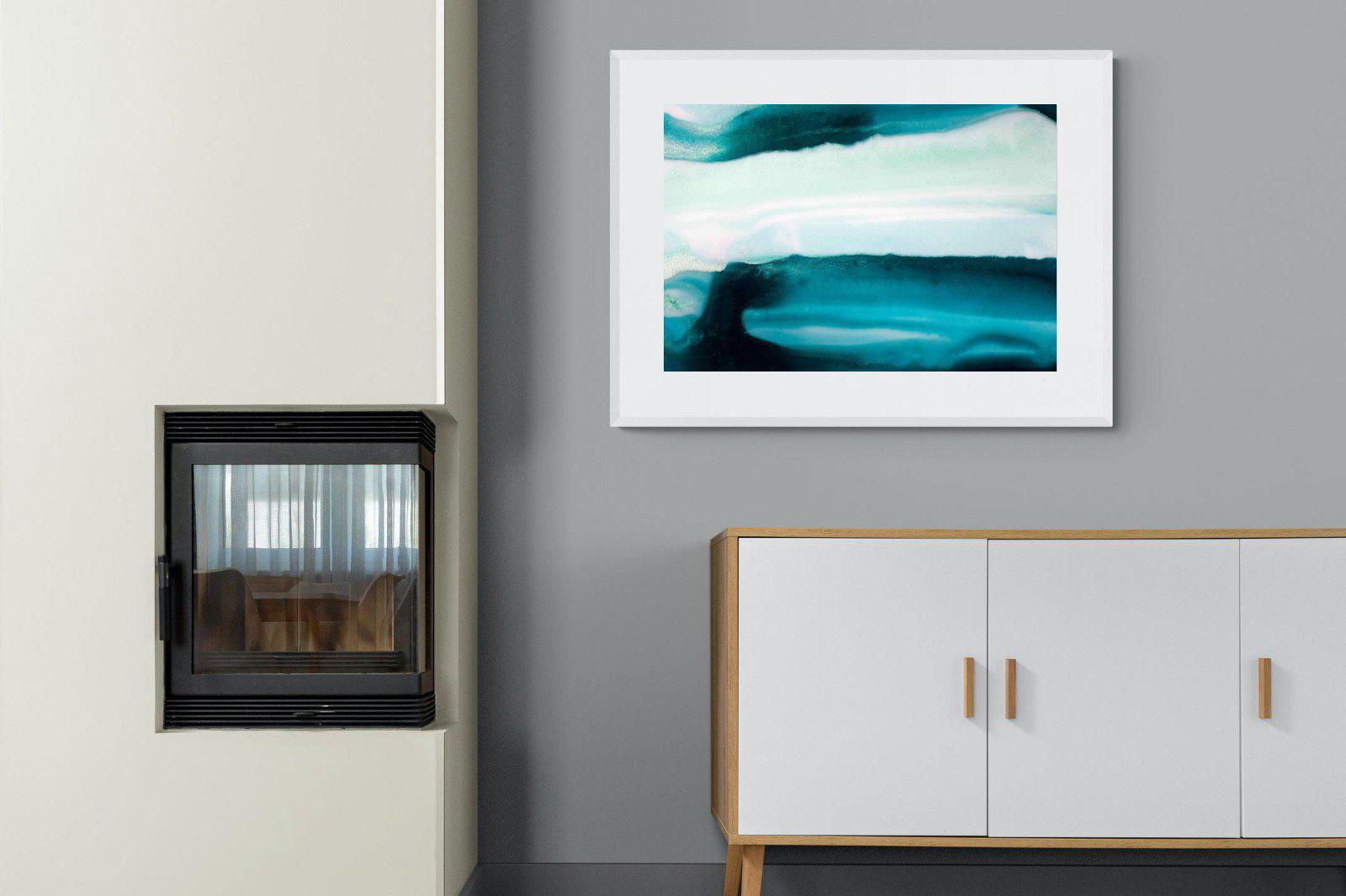 Teal-Wall_Art-100 x 75cm-Framed Print-White-Pixalot