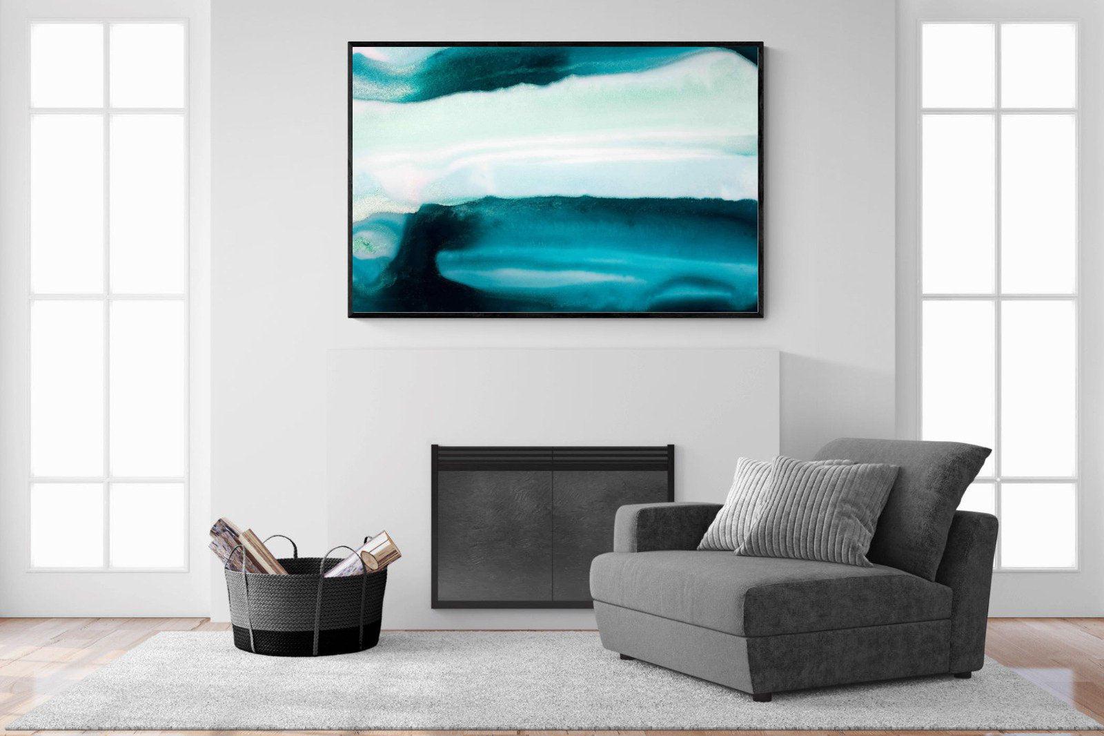 Teal-Wall_Art-150 x 100cm-Mounted Canvas-Black-Pixalot