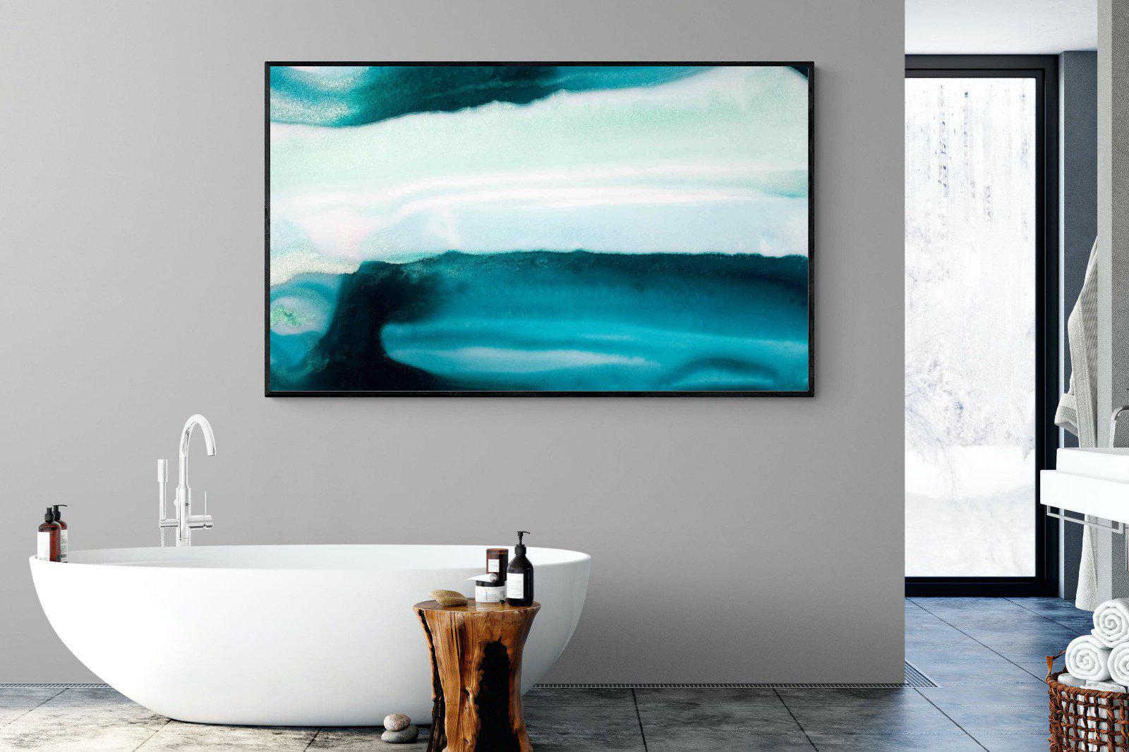 Teal-Wall_Art-180 x 110cm-Mounted Canvas-Black-Pixalot