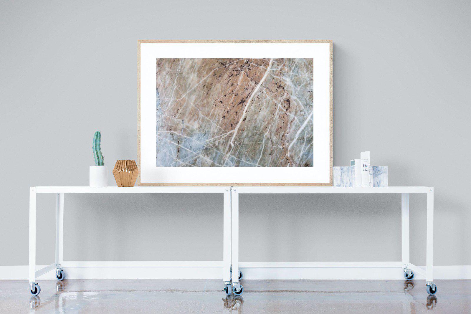 Textured Marble-Wall_Art-120 x 90cm-Framed Print-Wood-Pixalot