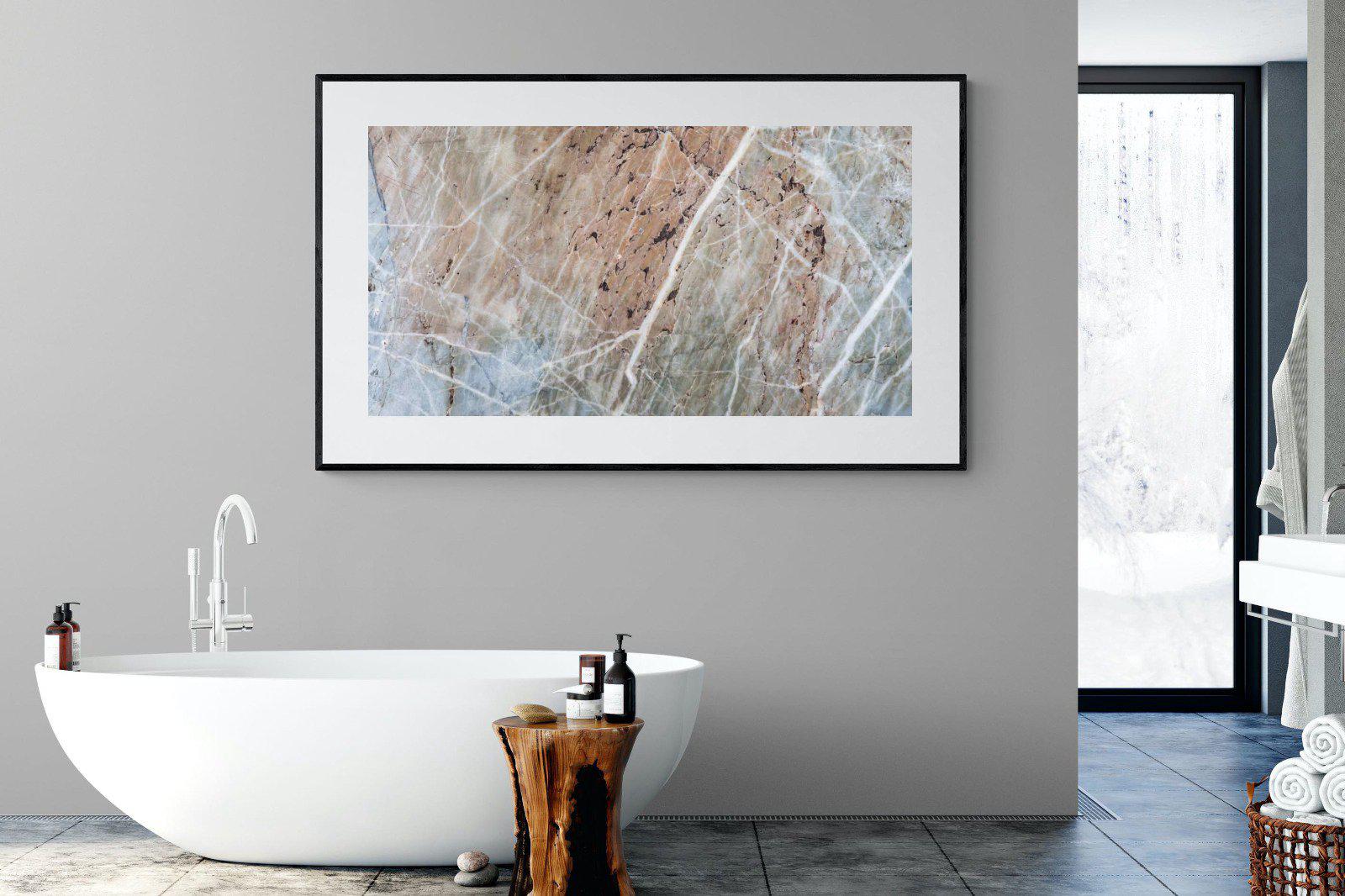 Textured Marble-Wall_Art-180 x 110cm-Framed Print-Black-Pixalot