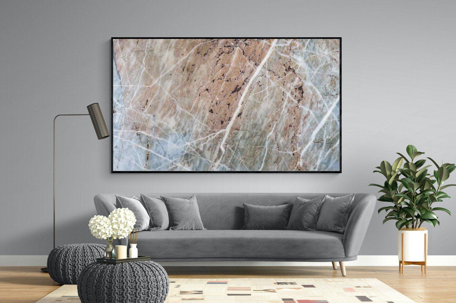 Textured Marble-Wall_Art-220 x 130cm-Mounted Canvas-Black-Pixalot