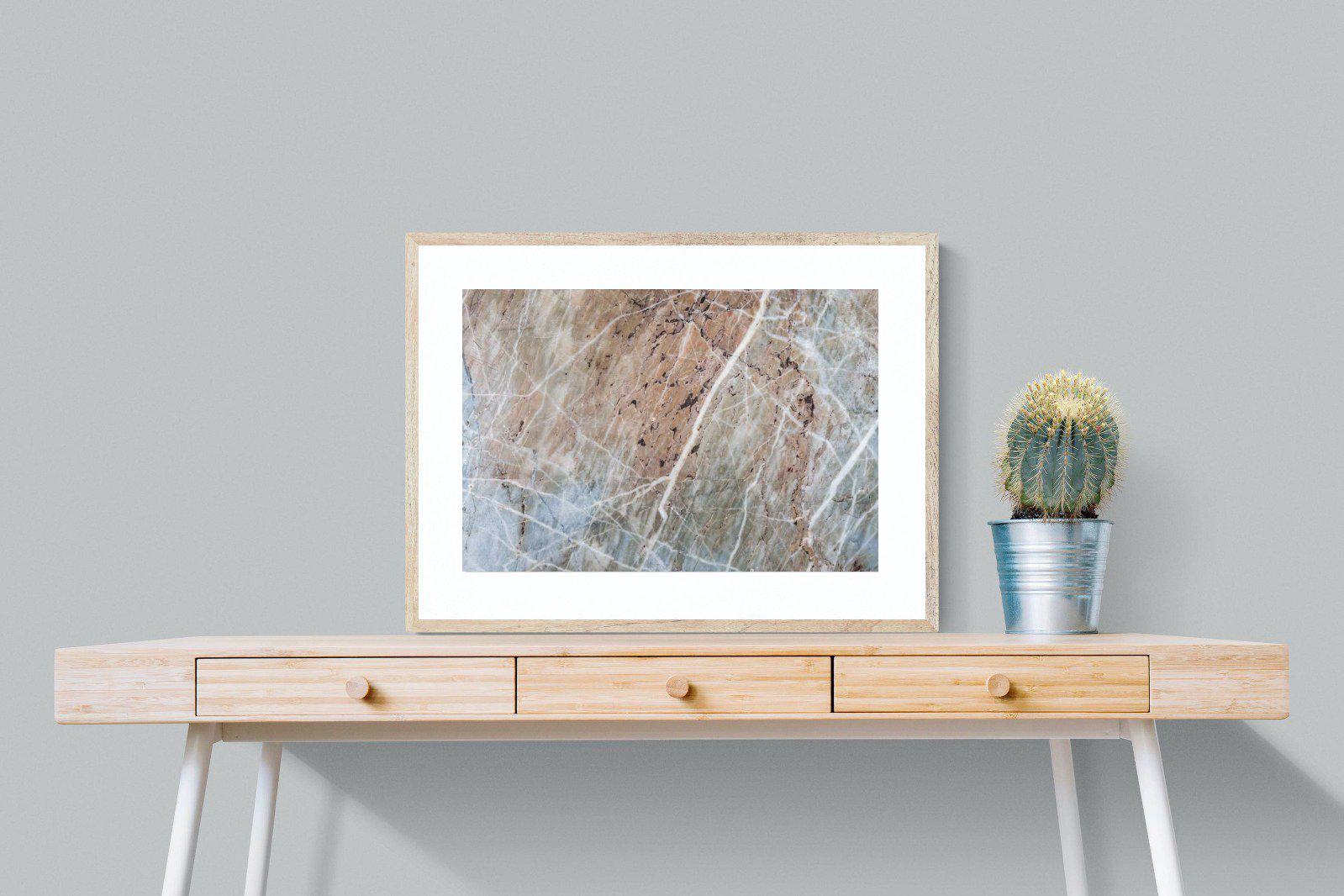 Textured Marble-Wall_Art-80 x 60cm-Framed Print-Wood-Pixalot