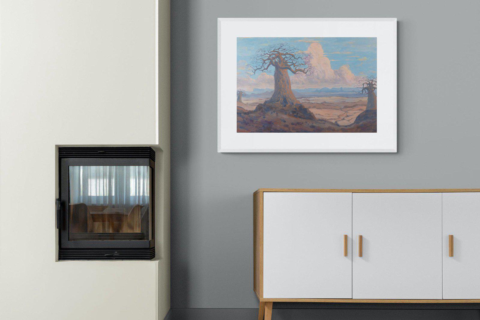 The Baobab Tree-Wall_Art-100 x 75cm-Framed Print-White-Pixalot
