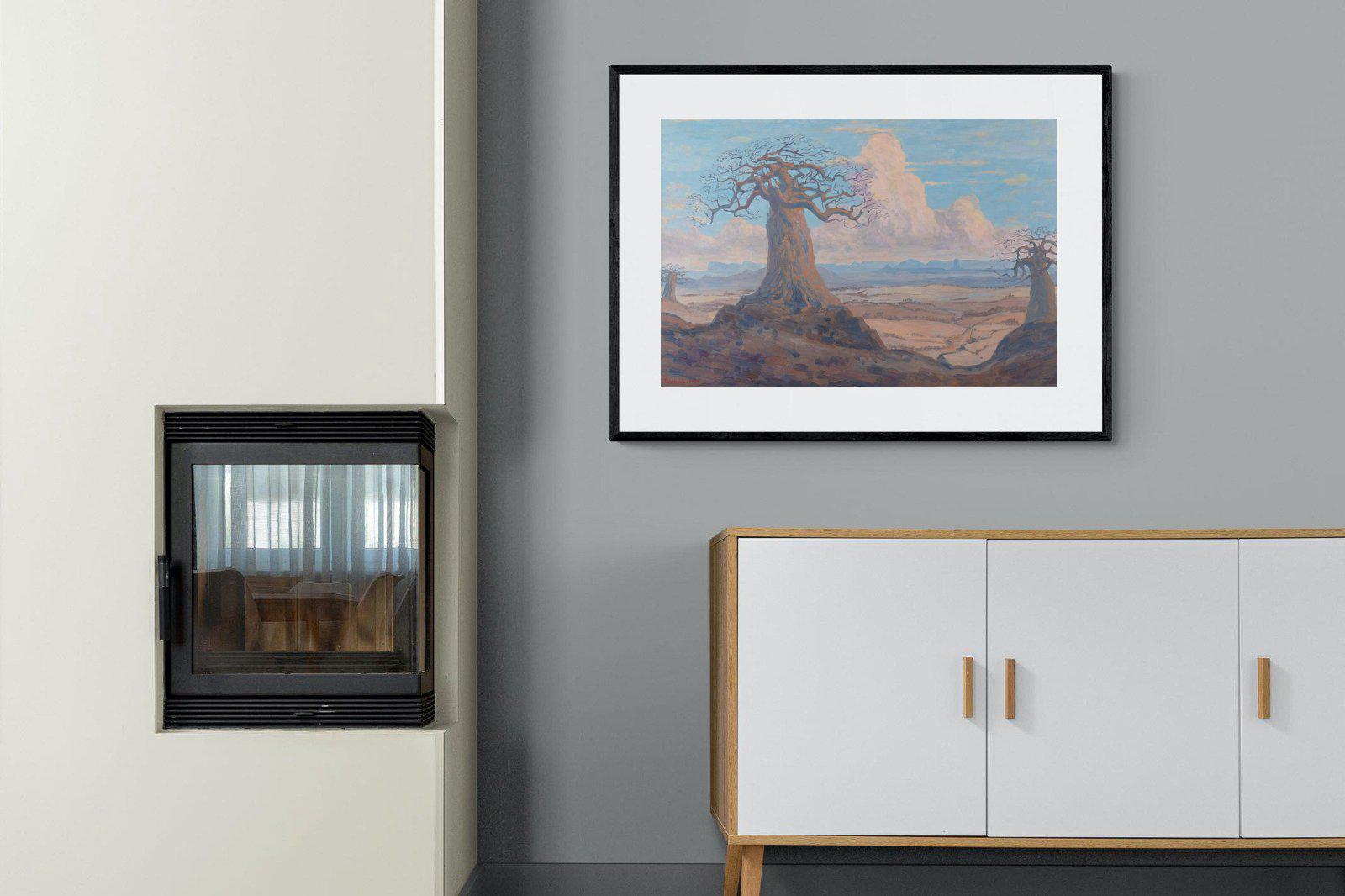 The Baobab Tree-Wall_Art-100 x 75cm-Framed Print-Black-Pixalot
