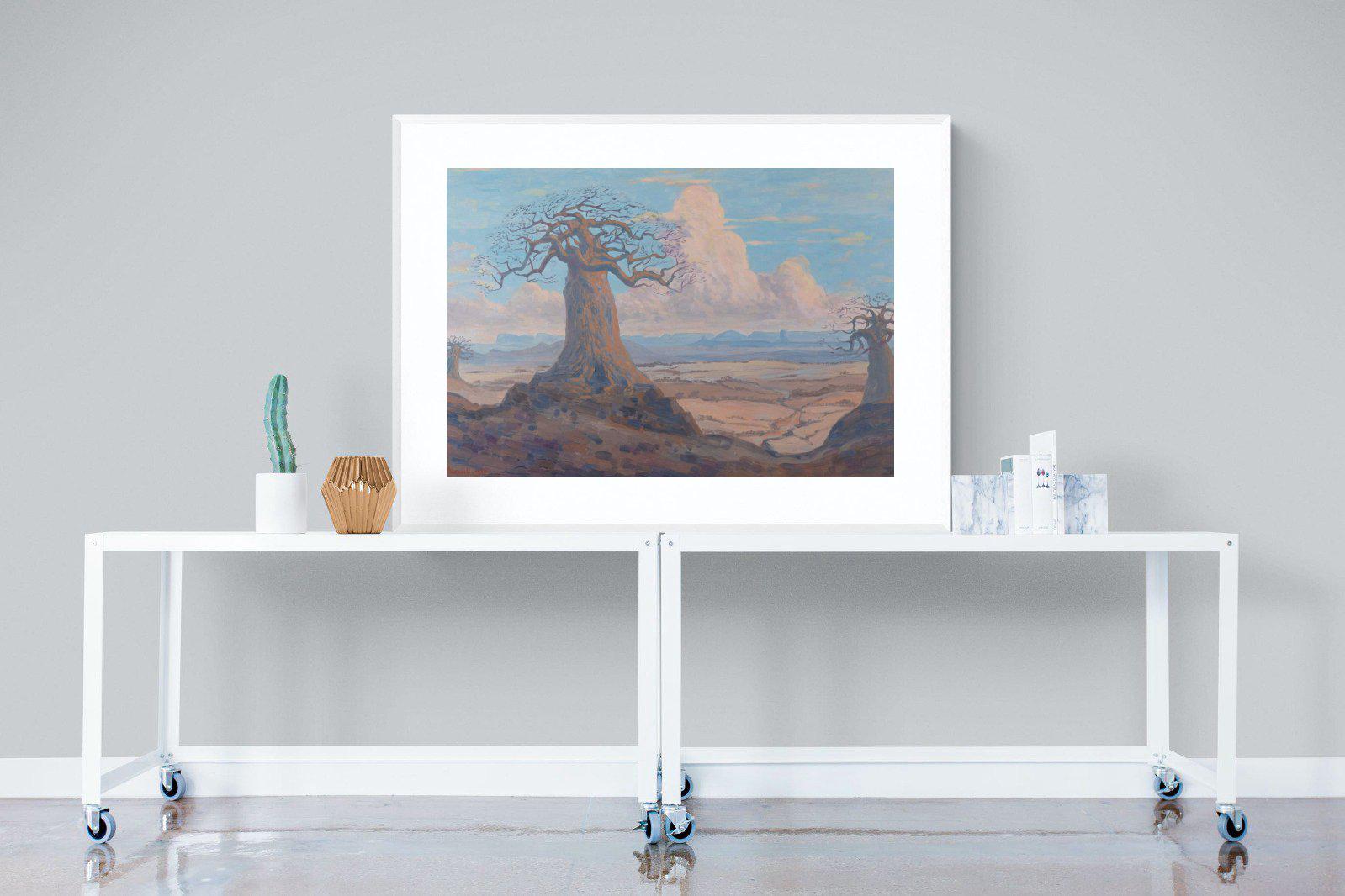 The Baobab Tree-Wall_Art-120 x 90cm-Framed Print-White-Pixalot