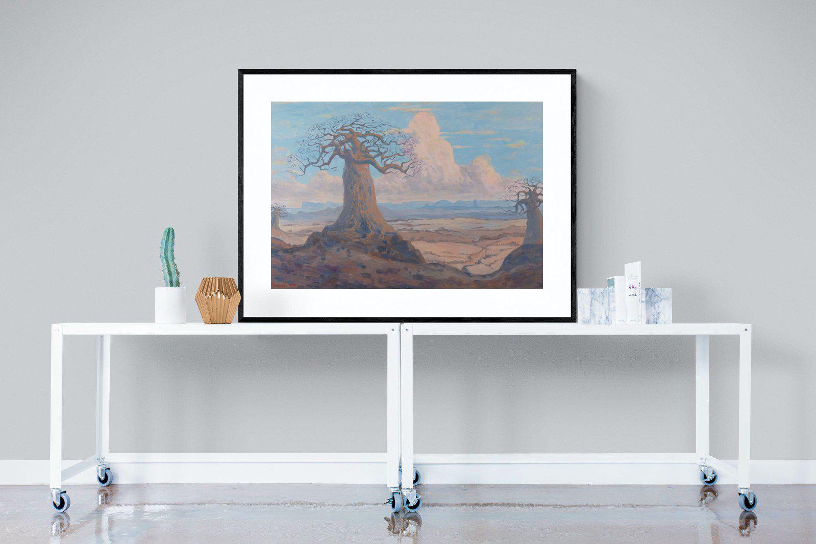 The Baobab Tree-Wall_Art-120 x 90cm-Framed Print-Black-Pixalot
