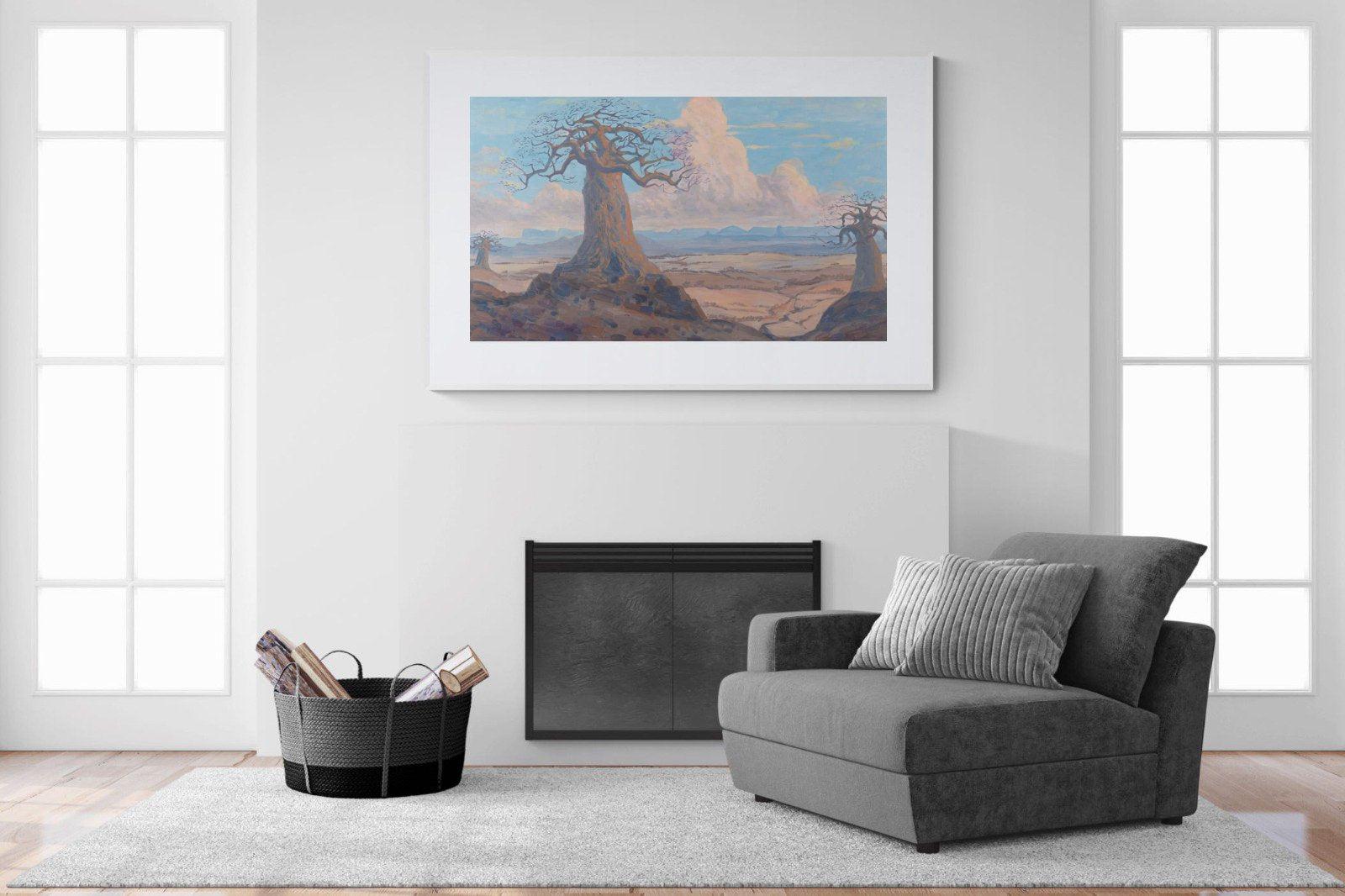 The Baobab Tree-Wall_Art-150 x 100cm-Framed Print-White-Pixalot